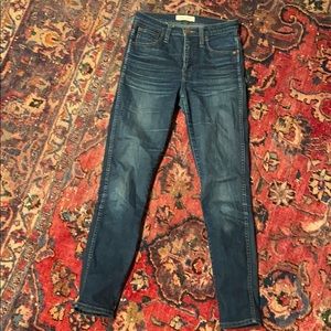 Dark Wash Madewell High Riser Skinny Skinny